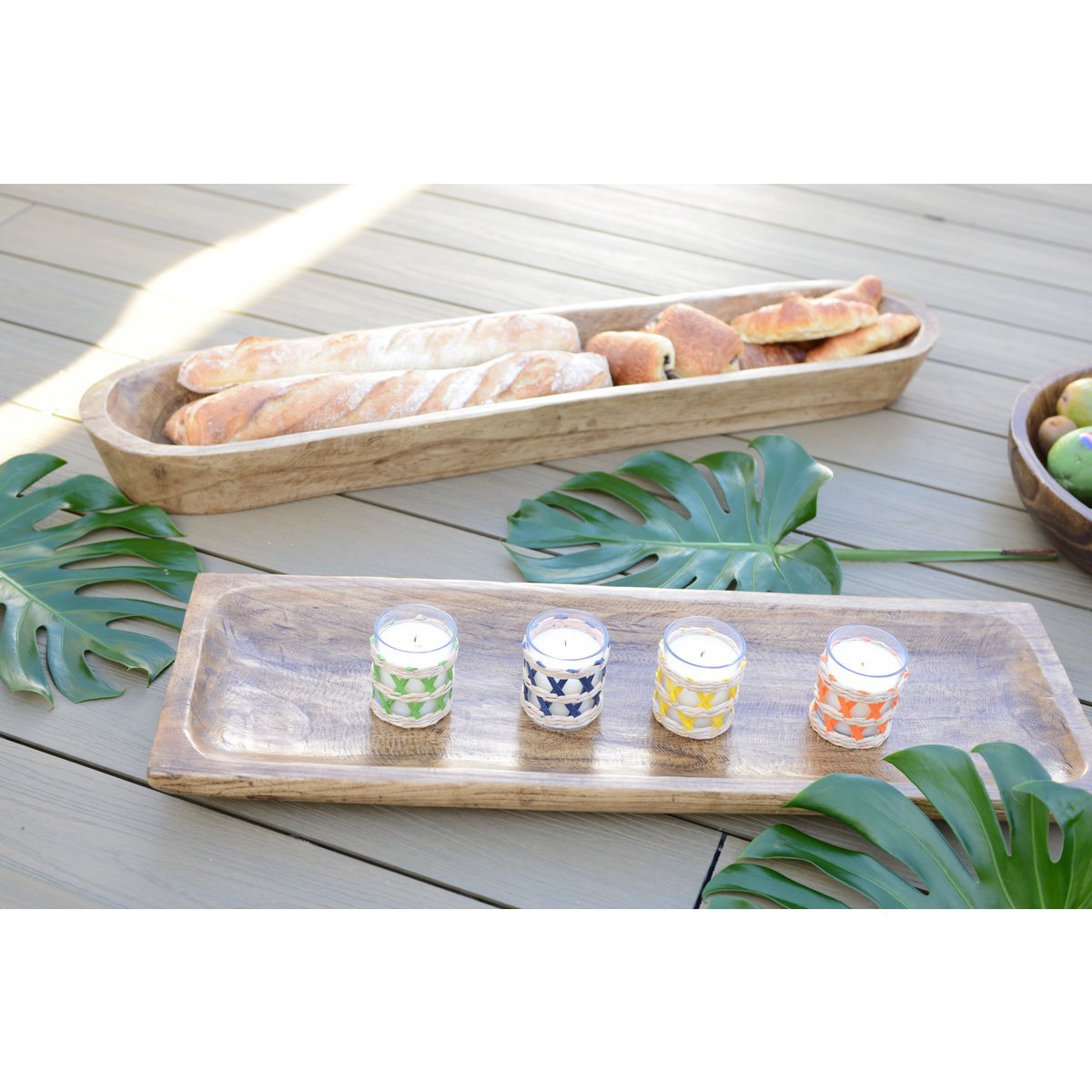 Handmade rectangular wooden tray, perfect for serving and home accents | CozyVibe