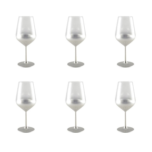 Glow silver wine glasses - Lot of 6 - CozyVibe.eu