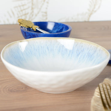 Light blue ceramic soup bowl 17.5x8x5cm, Azure Dream collection, kitchen decor | CozyVibe