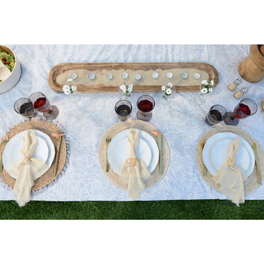 Long rectangular wooden decorative tray 100x9x2.5cm - CozyVibe.eu