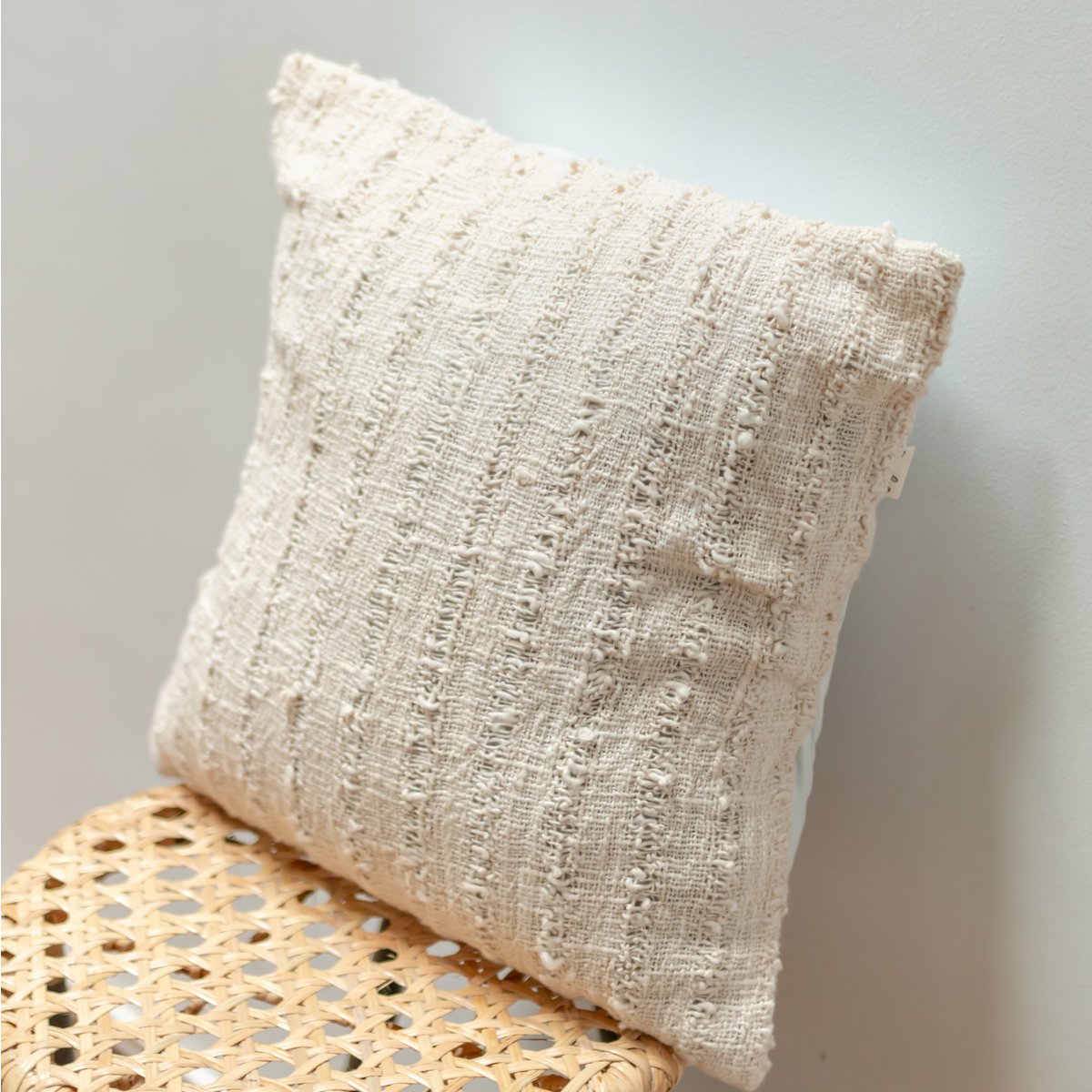 CozyVibe Rahayu cotton pillowcase styled in cozy home décor