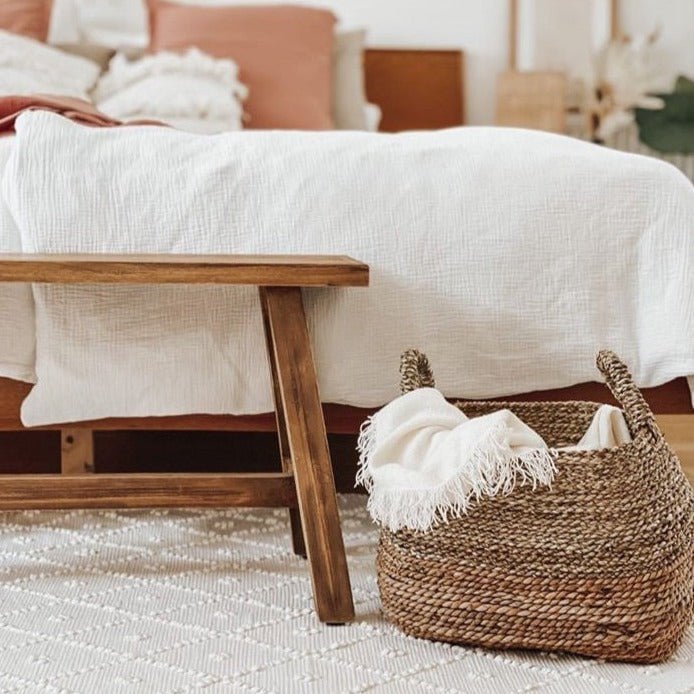 CozyVibe MAJALENGKA handwoven basket styled in cozy home décor