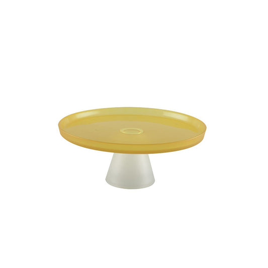 Yellow Glass Cake Stand – Lemon Design for Serving Desserts - CozyVibe.eu