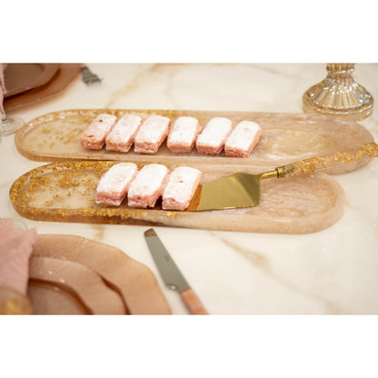 Résine Glitter Oval Tray – Elegante Decoratieve Ontwerp