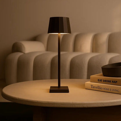 William Mocha Brown Rechargeable Table Lamp