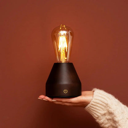 Zavi Dark Brown Rechargeable Table Lamp