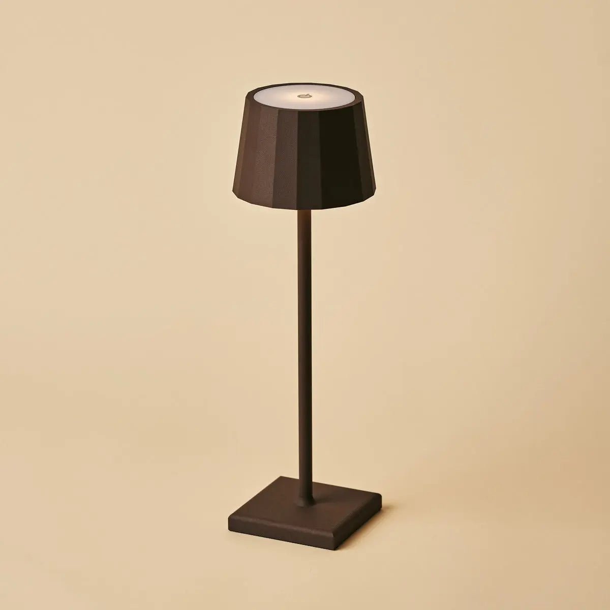 William Mocha Brown Rechargeable Table Lamp