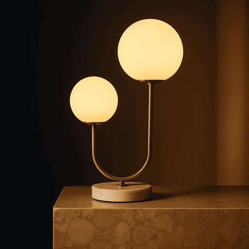 Giorgia Marble and Glass Table Lamp