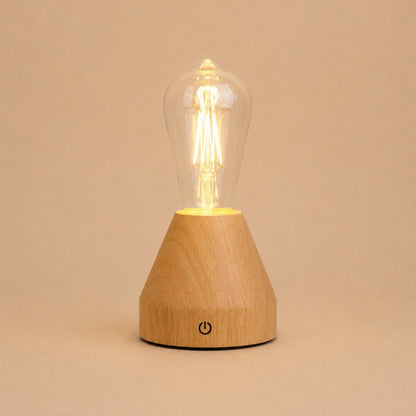 Zavi Light Brown Rechargeable Table Lamp
