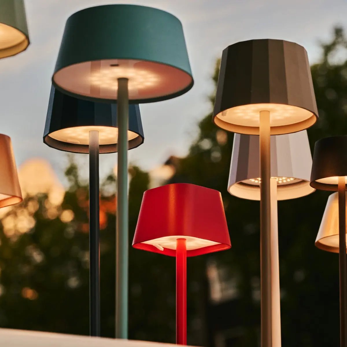 William Mocha Brown Rechargeable Table Lamp