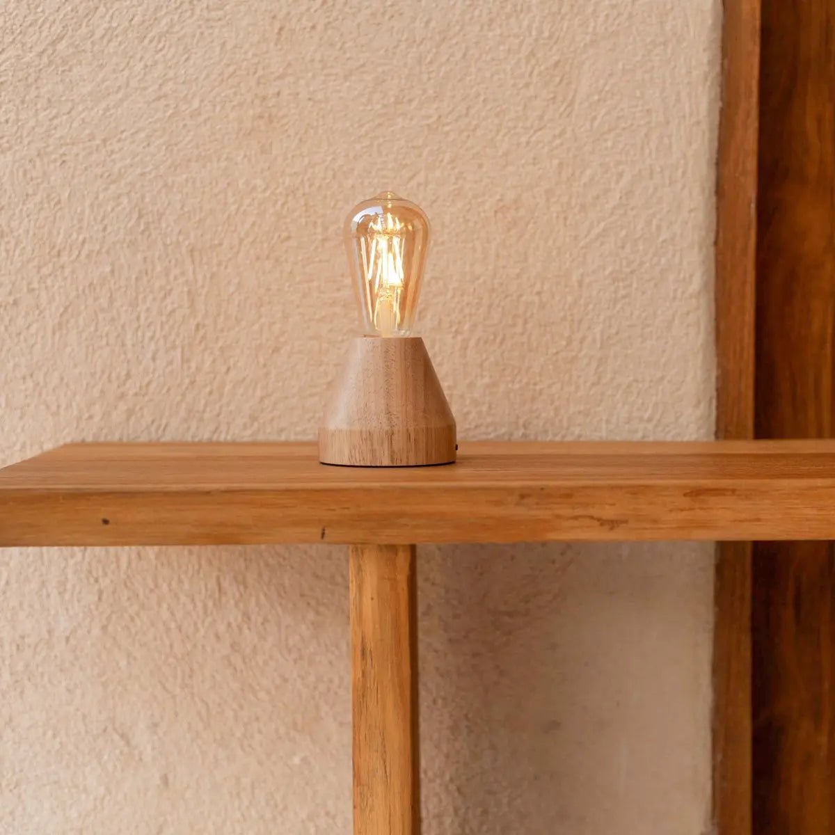 Zavi Light Brown Rechargeable Table Lamp