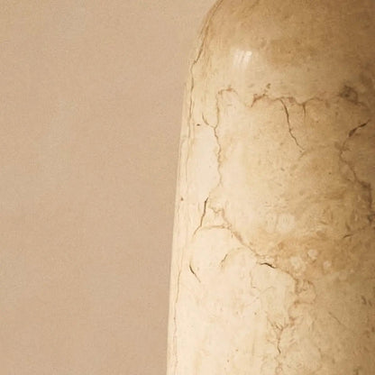 Charlotte Marble Table Lamp with Cotton Shade