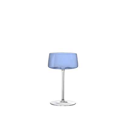 Colored champagne flutes for prosecco and sparkling wine