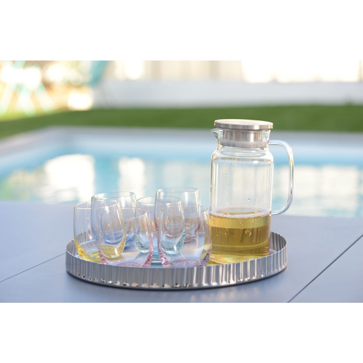 Glass Water Carafe 1.2 L elegant hosting