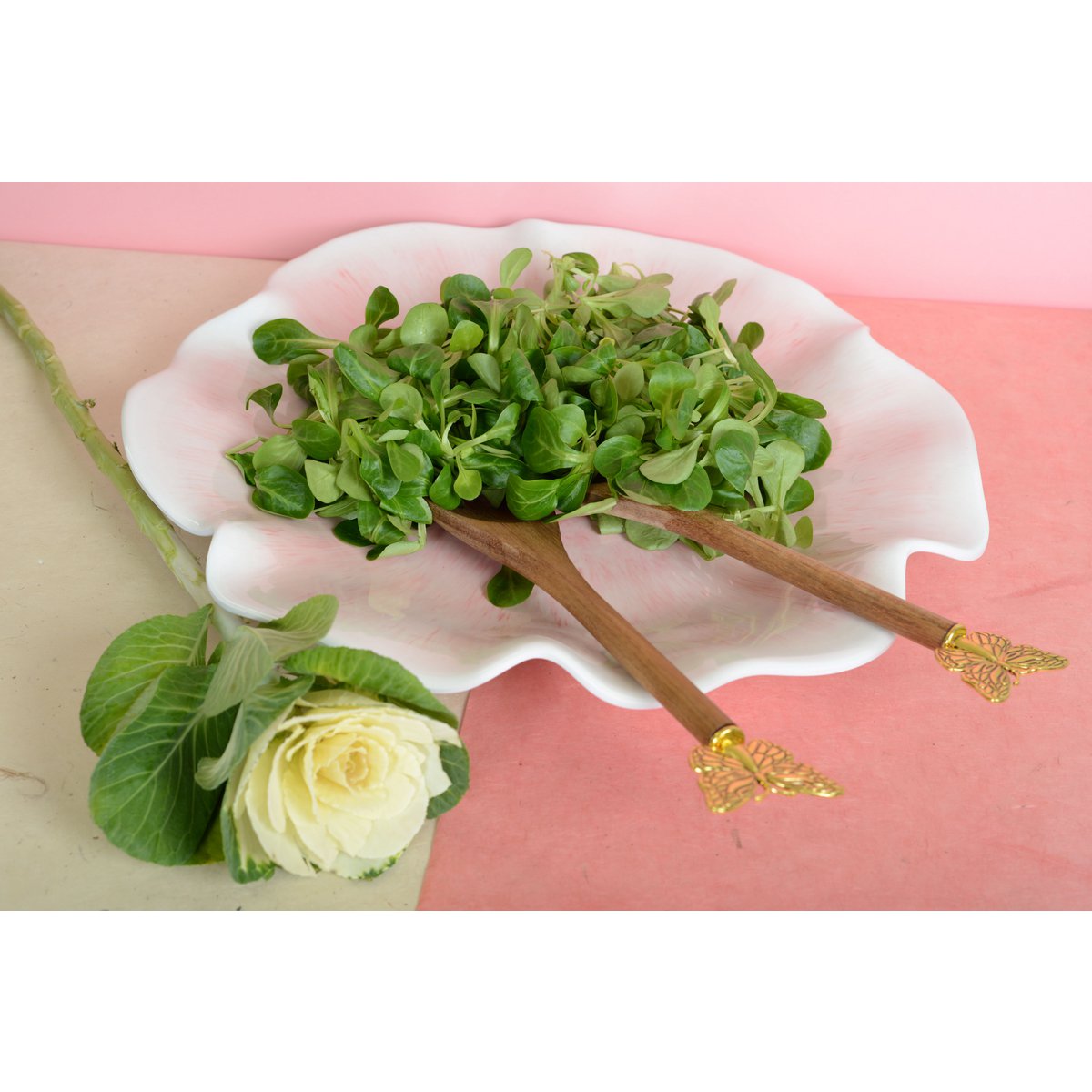 Melodie en Flower Pink Melamine Presentation Plate – Stylish plate for elegant tables