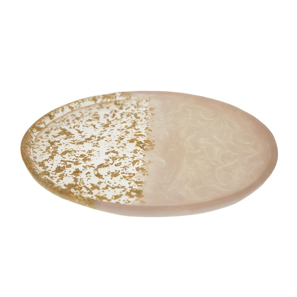 Round Glitter Resin Tray resin decorative table accent