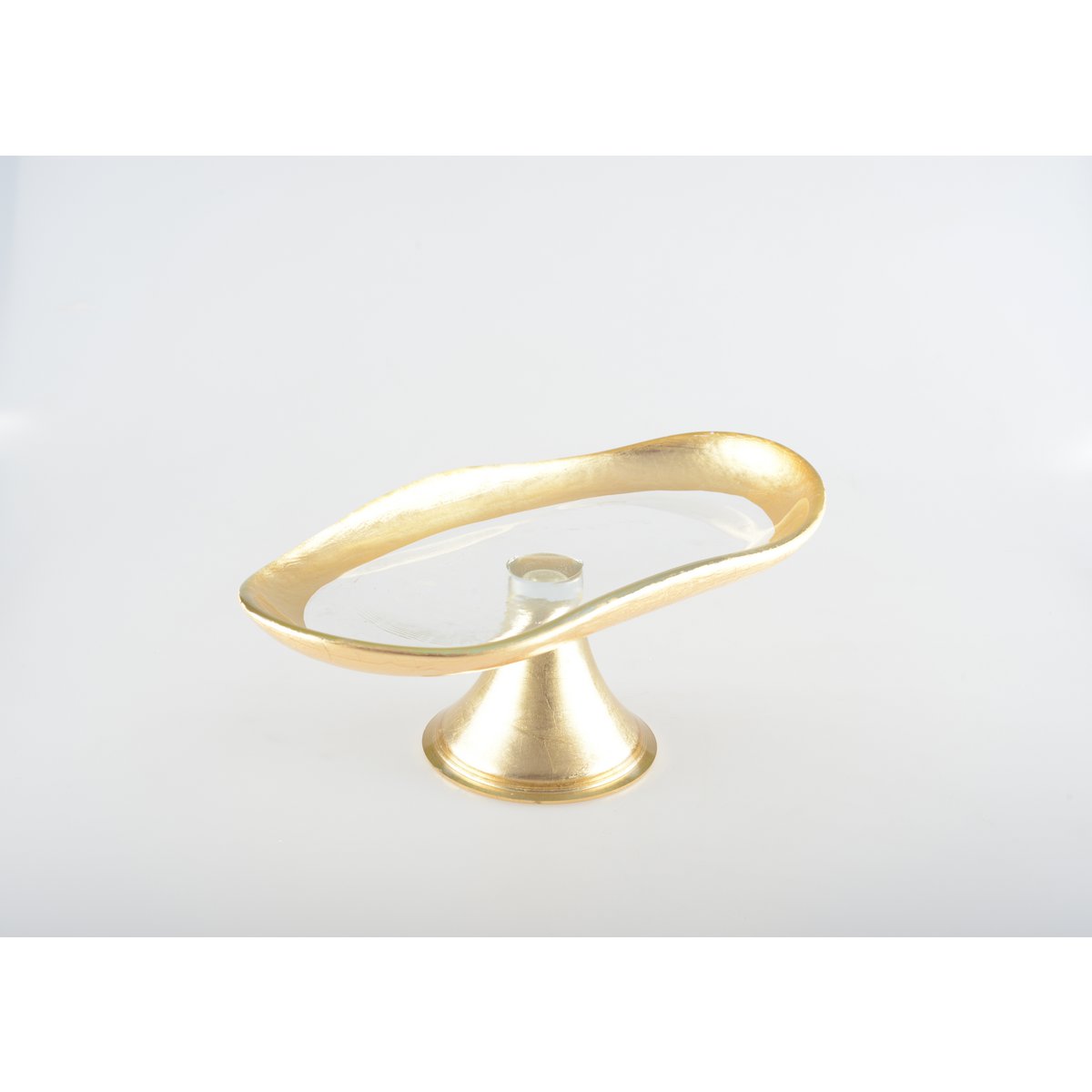 Small Gold Cake Stand on Foot glass elegant table decor