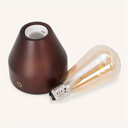 Zavi Dark Brown Rechargeable Table Lamp