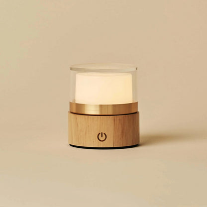 Leo Light Brown Mini Rechargeable Table Lamp