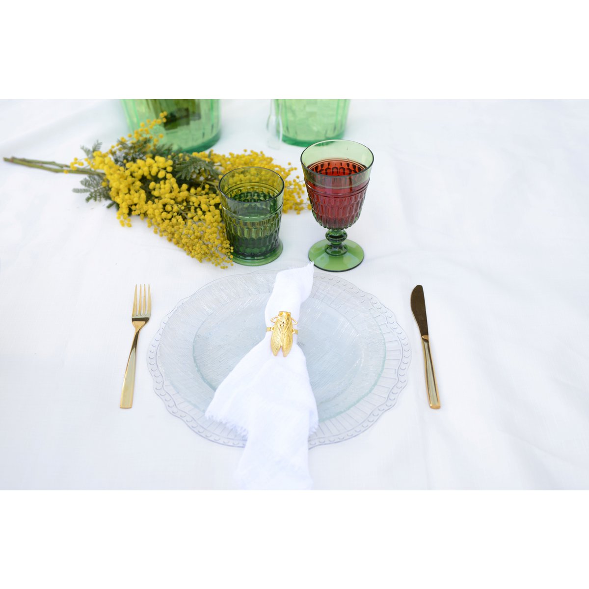 Acrylic green water glasses - Lot of 6 cups - CozyVibe.eu