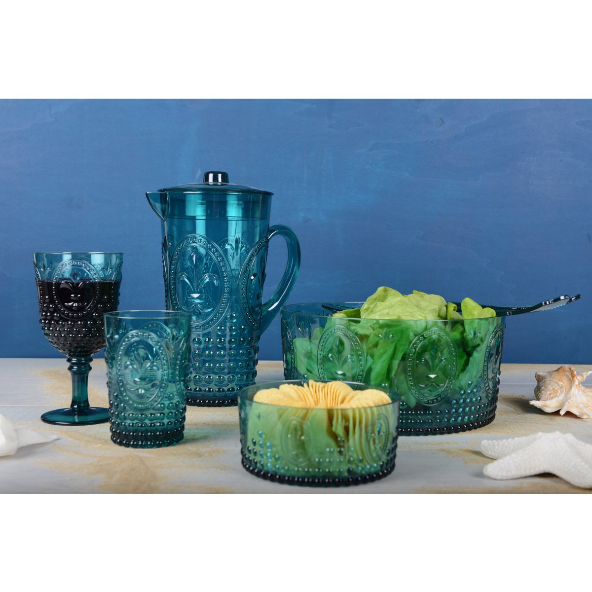Acrylic turquoise carafe, modern tableware and home decor | CozyVibe

