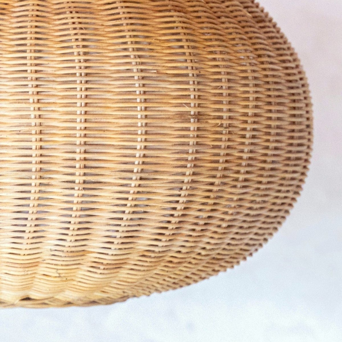 ANJANI Large Rattan Lampshade – Handmade Boho Pendant Light 56 cm - CozyVibe.eu