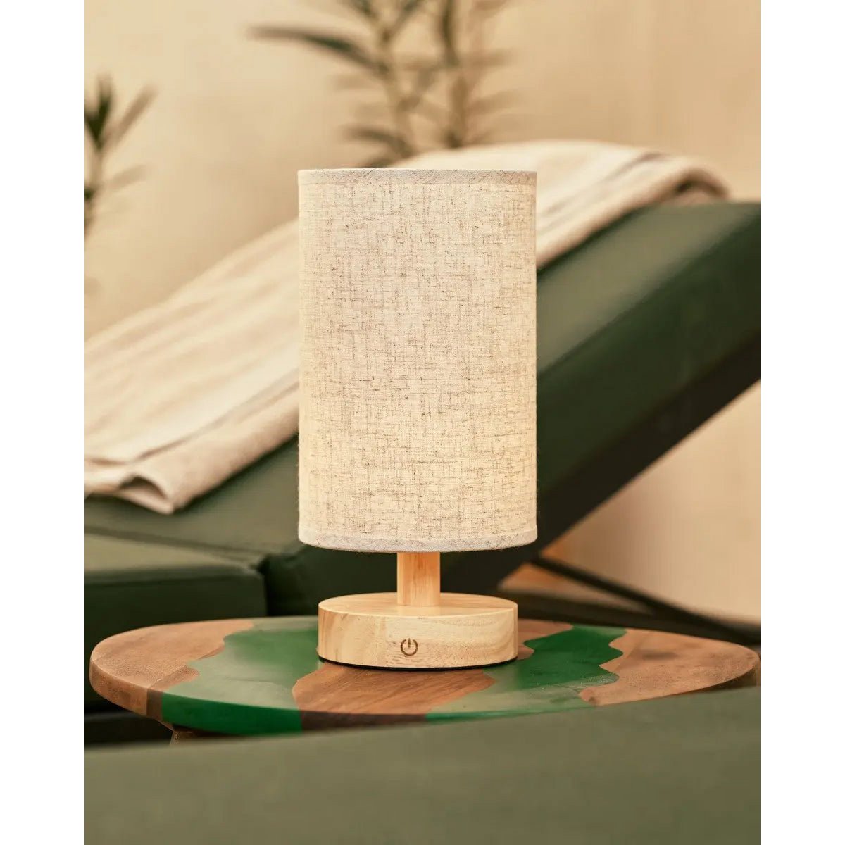 Ben Light Brown – Wooden Table Lamp | Rechargeable & Dimmable - CozyVibe.eu