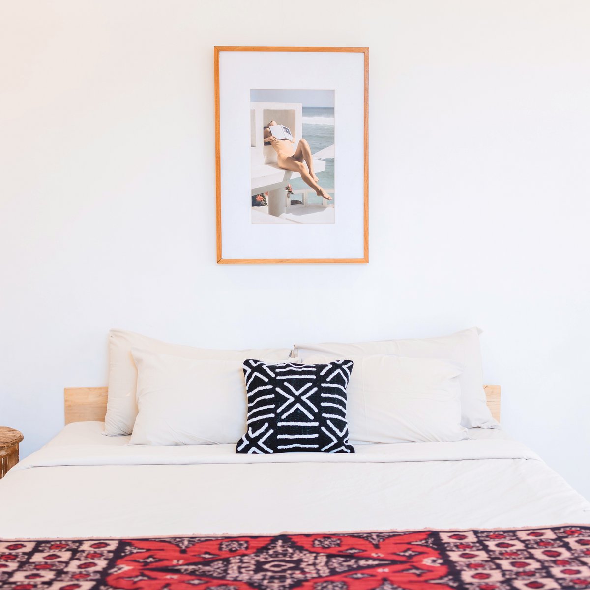 BIMA Black Cotton Cushion Cover – Handmade Boho Embroidered Pillow - CozyVibe.eu