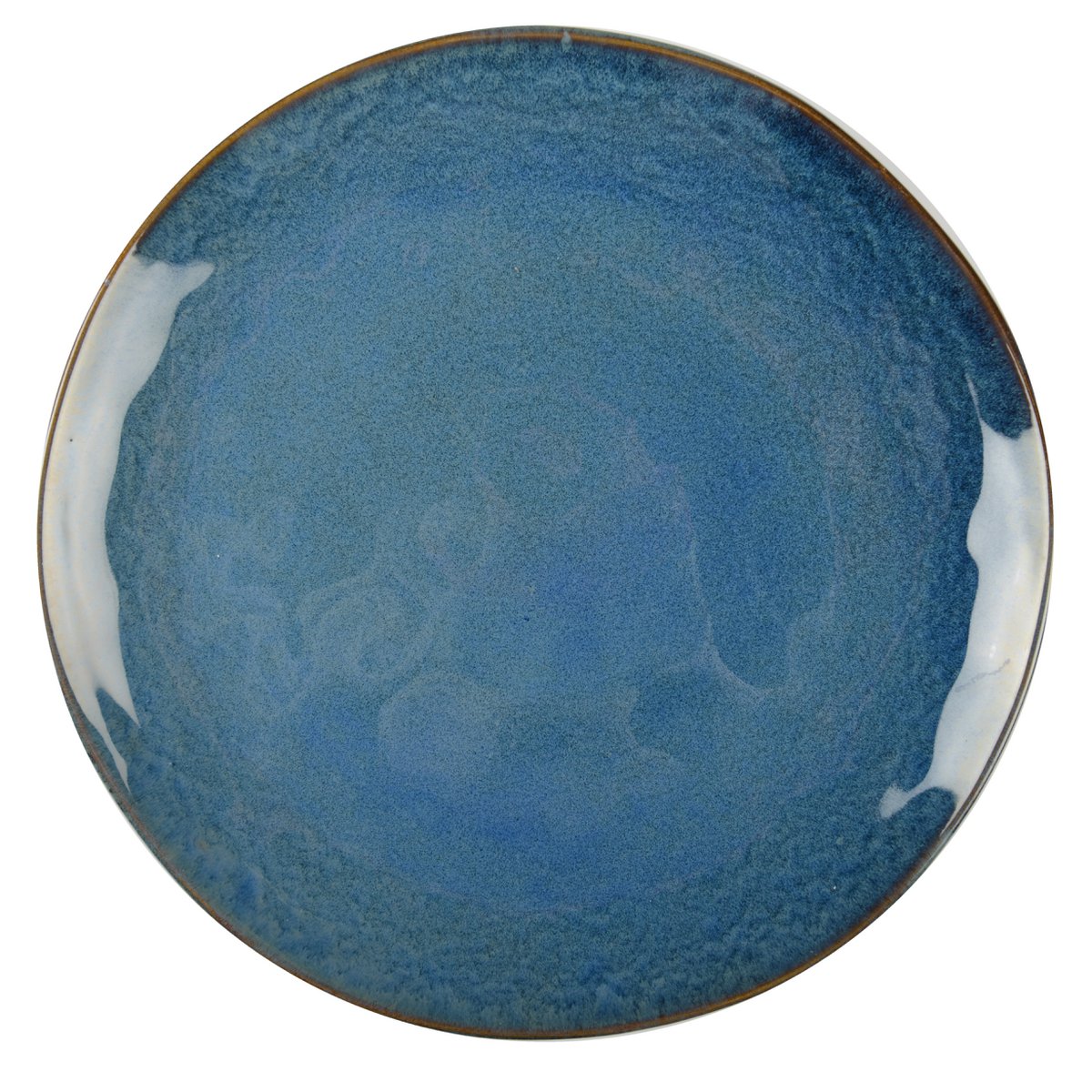 Blauw plat keramisch bord – Sparkling Diamond collectie 28,5 cm