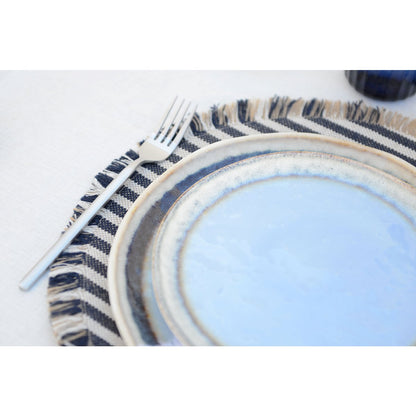 Handmade blue porcelain plate, perfect for home decoration and kitchen use | CozyVibe