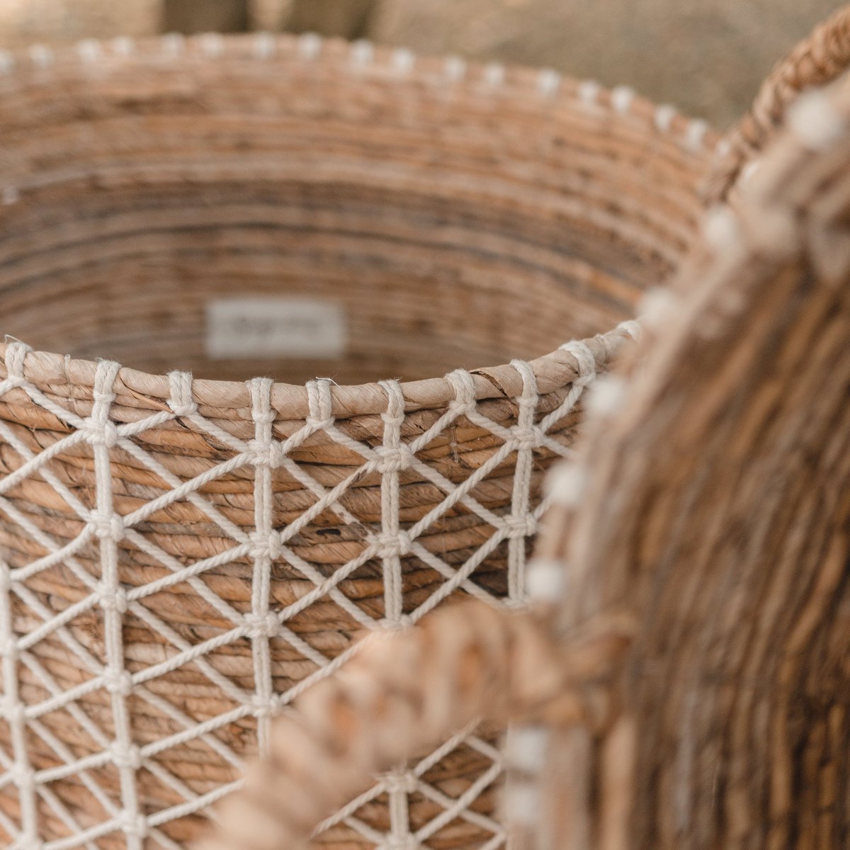 Boho Laundry Basket KERSO | Plant Basket | Storage Basket made of Banana Fibre (3 sizes) - CozyVibe.eu