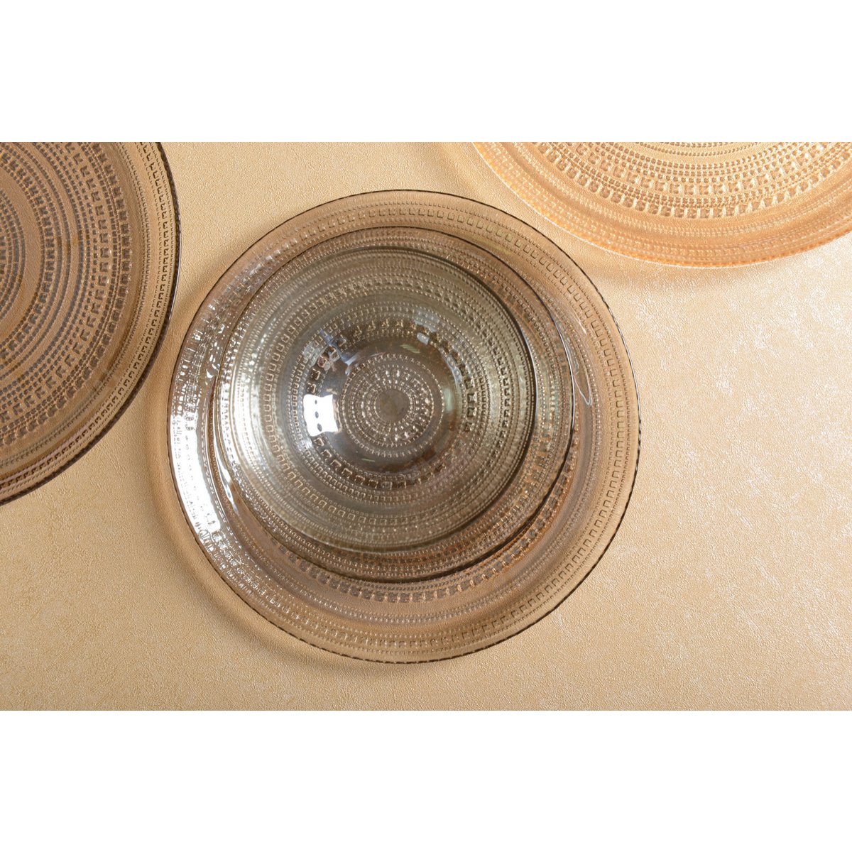 Caesar bord van rookglas – Elegante ronde tafeldecoratie