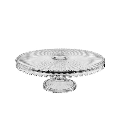 Cake stand glass 32x32x12cm - CozyVibe.eu