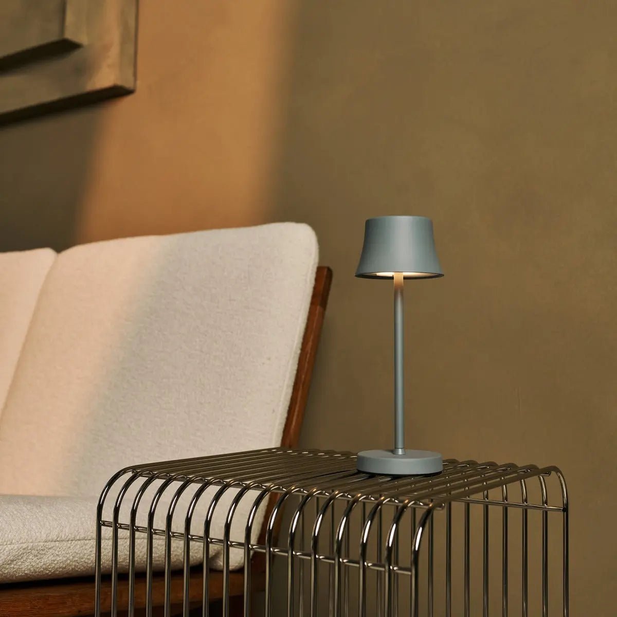 De Pijp Mini – Rechargeable Table Lamp | Stylish Mouse Grey - CozyVibe.eu