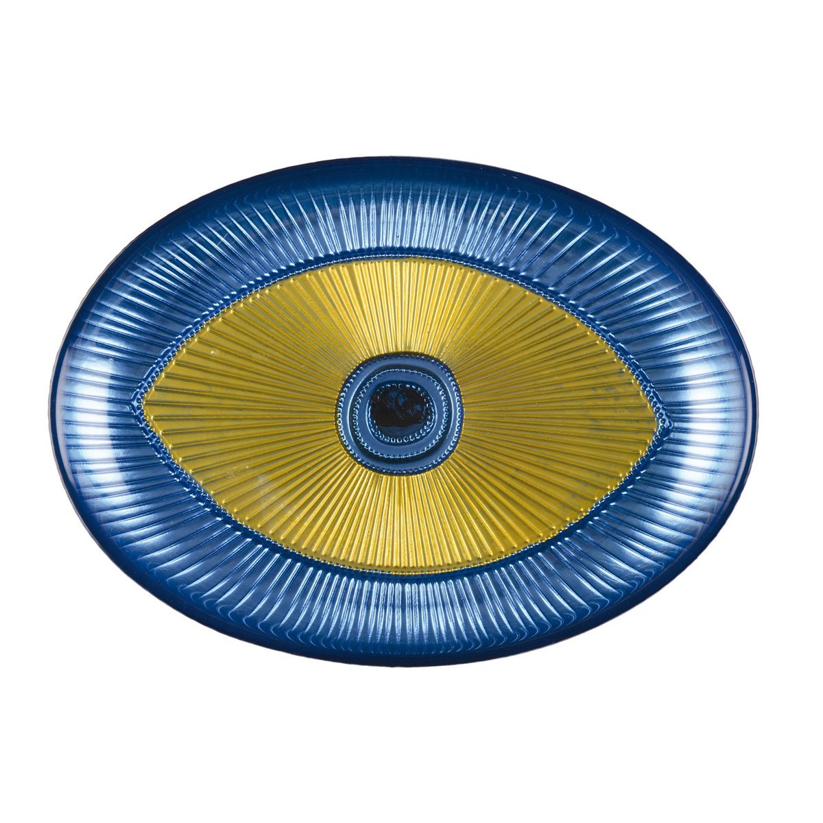 Eye Oval Glass Serving Platter – Elegant Dish for Appetizers and Desserts - CozyVibe.eu