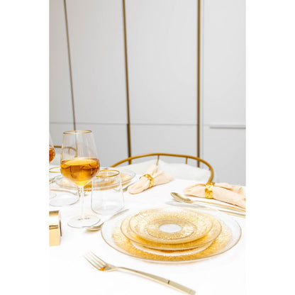 
Handmade luxury golden glass plate, perfect for home decoration and kitchen use | CozyVibe
