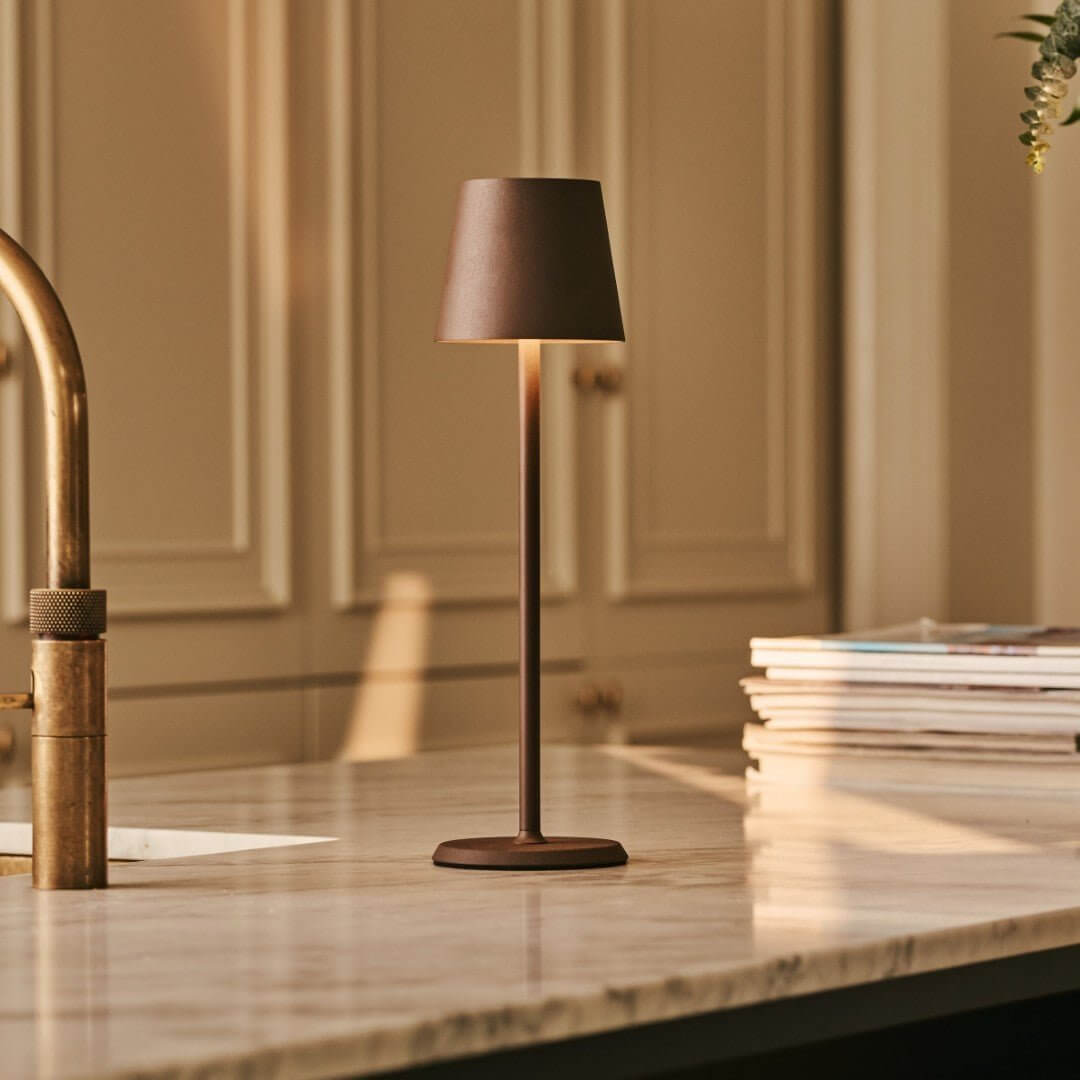 Jasper Mocha Brown – Wireless Lamp | Portable & 3 Light Modes - CozyVibe.eu