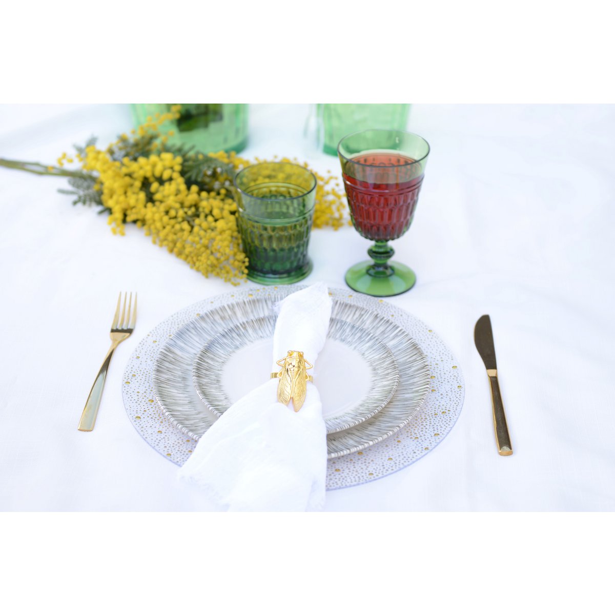 Stylish khaki flat dinner plate for home decor and table decoration | CozyVibe

