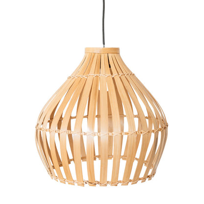 KIRMA Bamboo Lampshade – Handmade Boho Pendant Light - CozyVibe.eu