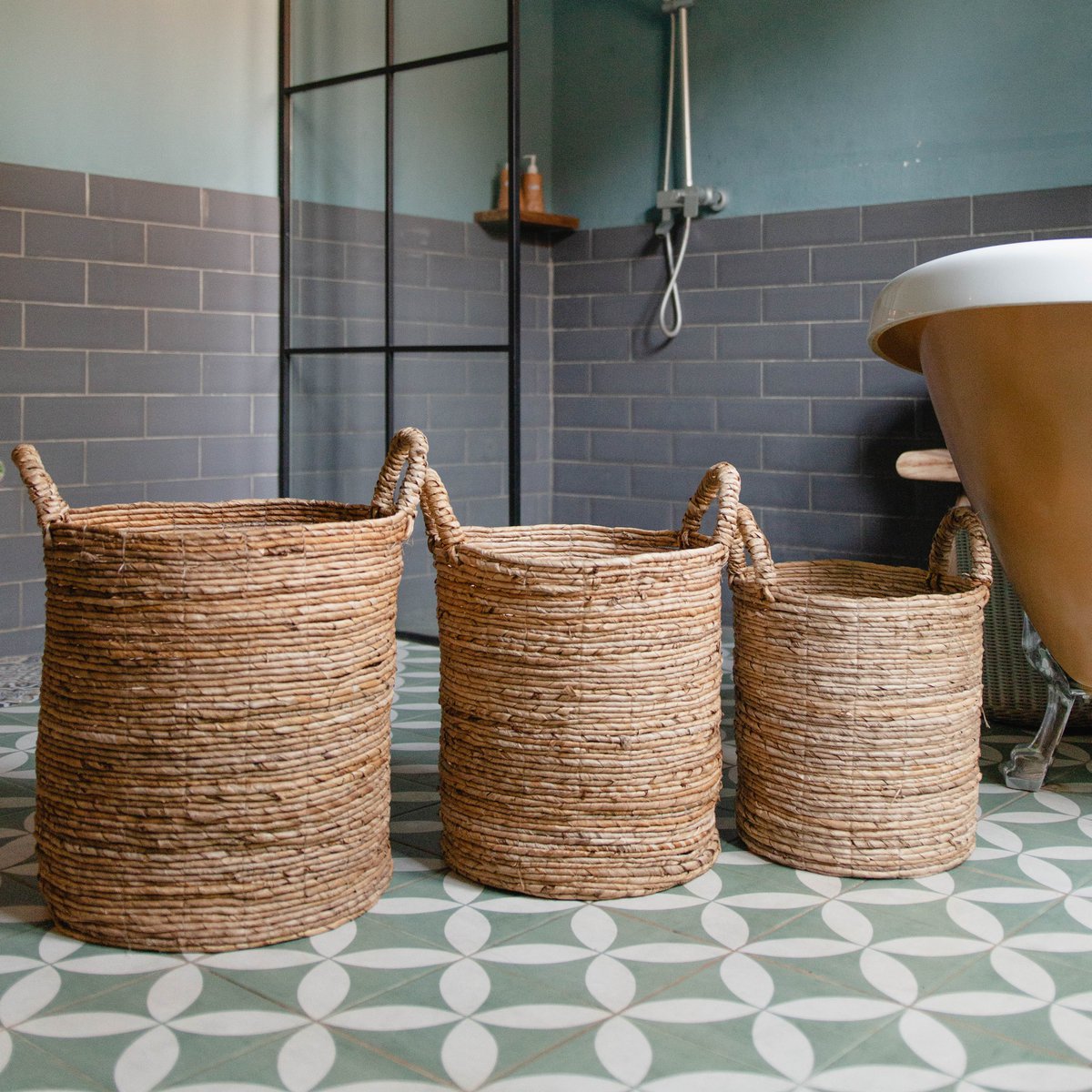 Laundry Basket SYAILENDRA | Plant Basket | Storage Basket made from Banana Fibre (3 sizes) - CozyVibe.eu