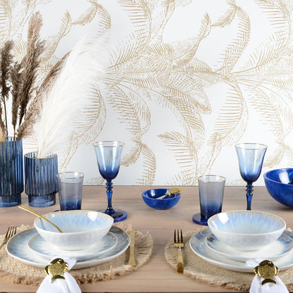 Handmade Azure Dream ceramic soup bowl, perfect for home decoration and kitchen use | CozyVibe
