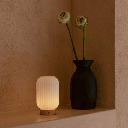 Lilly Rechargeable Lamp – Dimmable Frosted Glass Design - CozyVibe.eu
