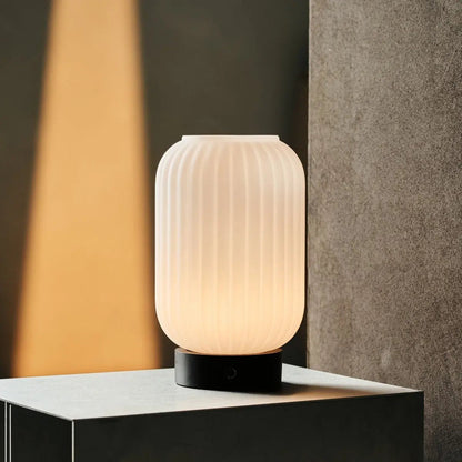 Lilly Rechargeable Lamp – Frosted Glass & Dimmable Light - CozyVibe.eu