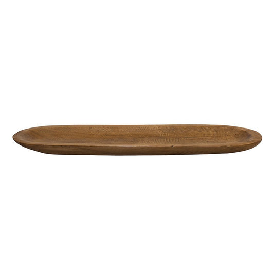 Long wooden oval decorative tray 50x13x3cm - CozyVibe.eu