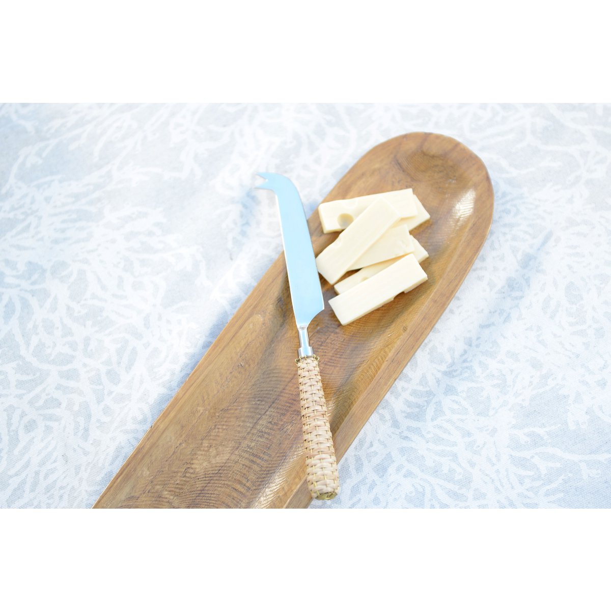 Ovale houten decoratieschaal – 50×13×3 cm