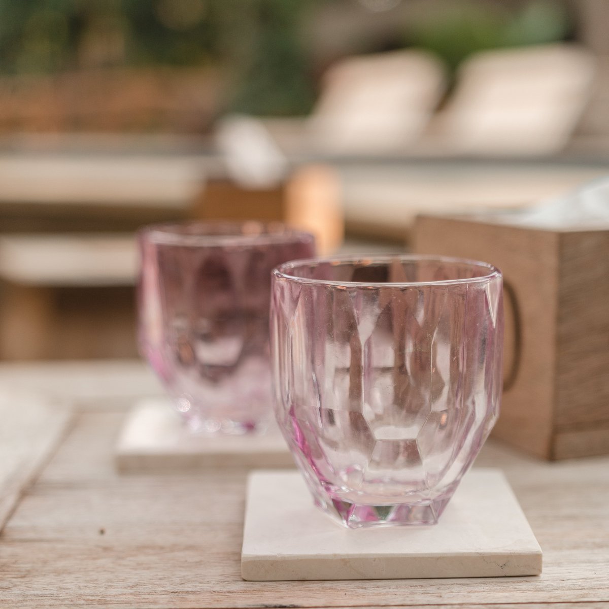 MEWALI onderzetters – Rond wit marmer, set van 4 of 8