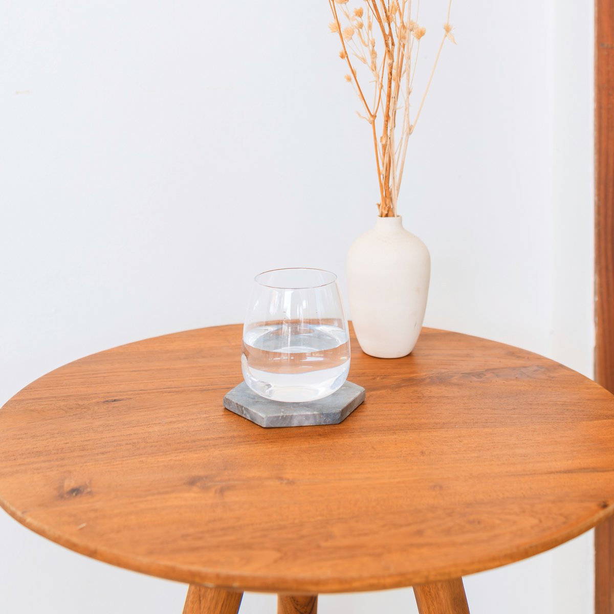 Marble Coasters Grey – Hexagonal Coasters for Mugs or Glasses – Handmade Coasters Set of 4 or 8 INAI (grey) - CozyVibe.eu