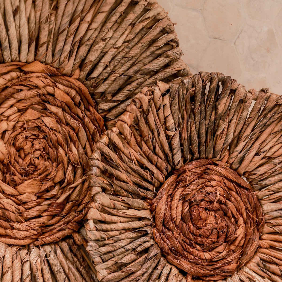 
Handmade banana fibre flower wall décor for cozy home décor by CozyVibe

