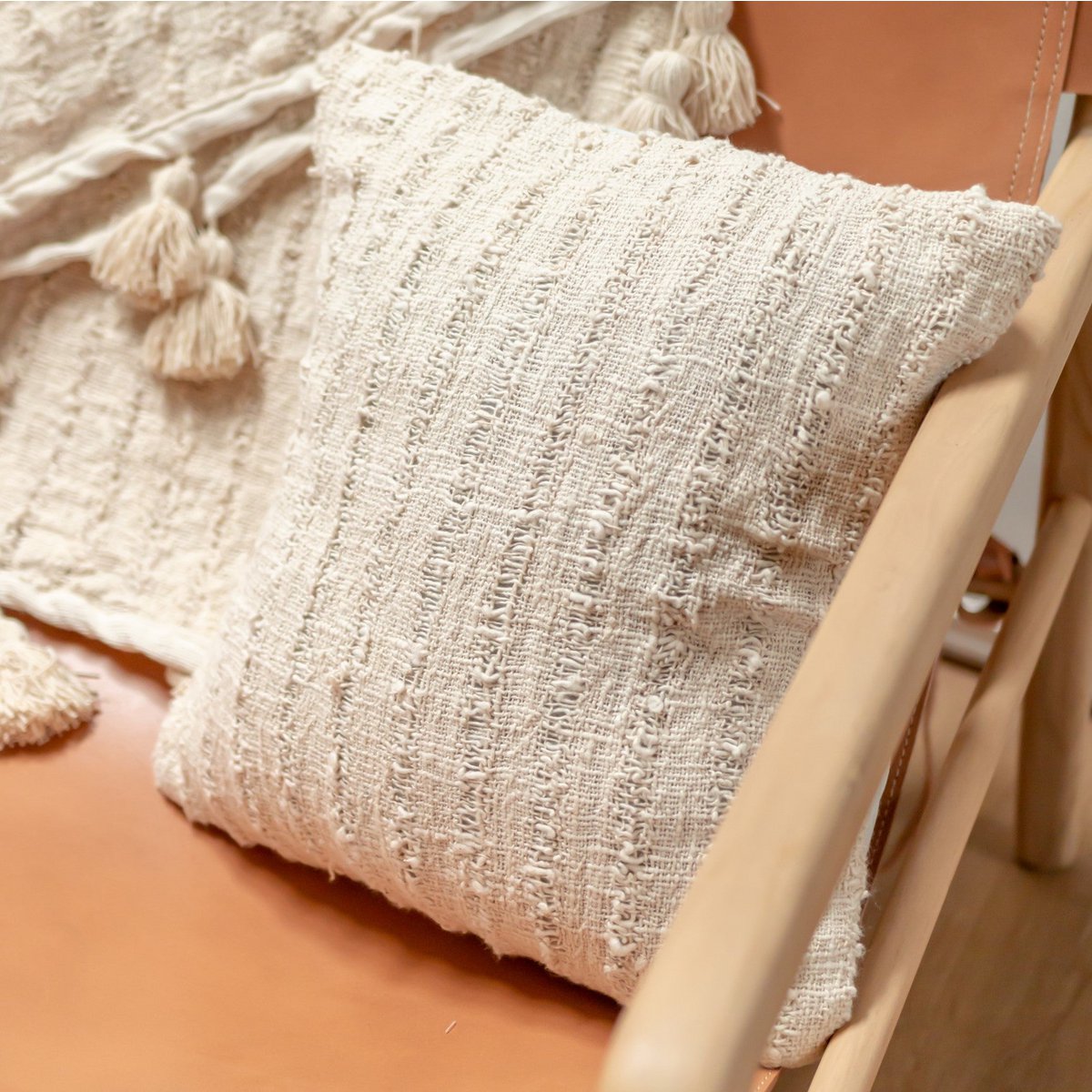 Handmade Rahayu cotton pillowcase for cozy home décor by CozyVibe

