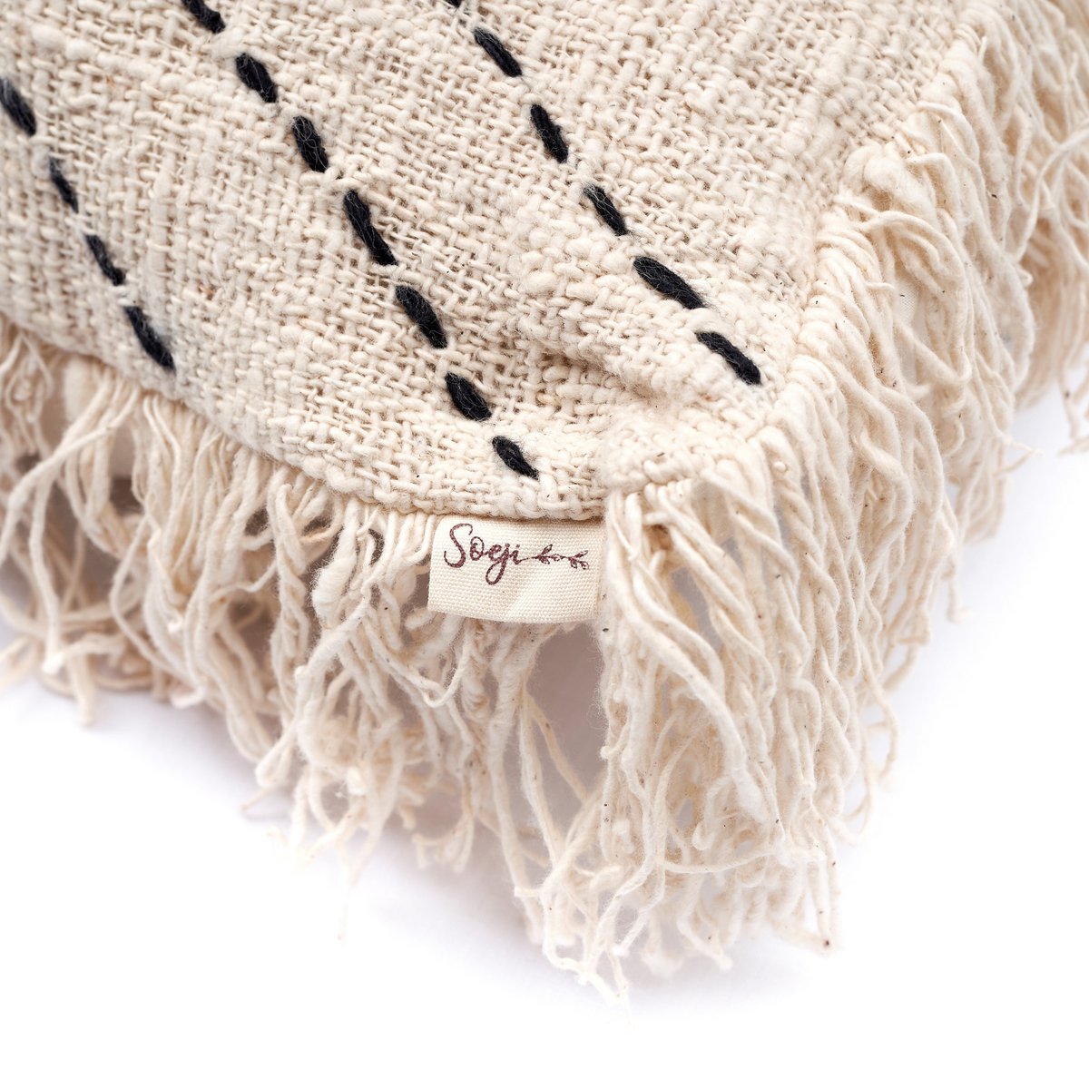 Handmade Flores cotton pillowcase for cozy home décor by CozyVibe

